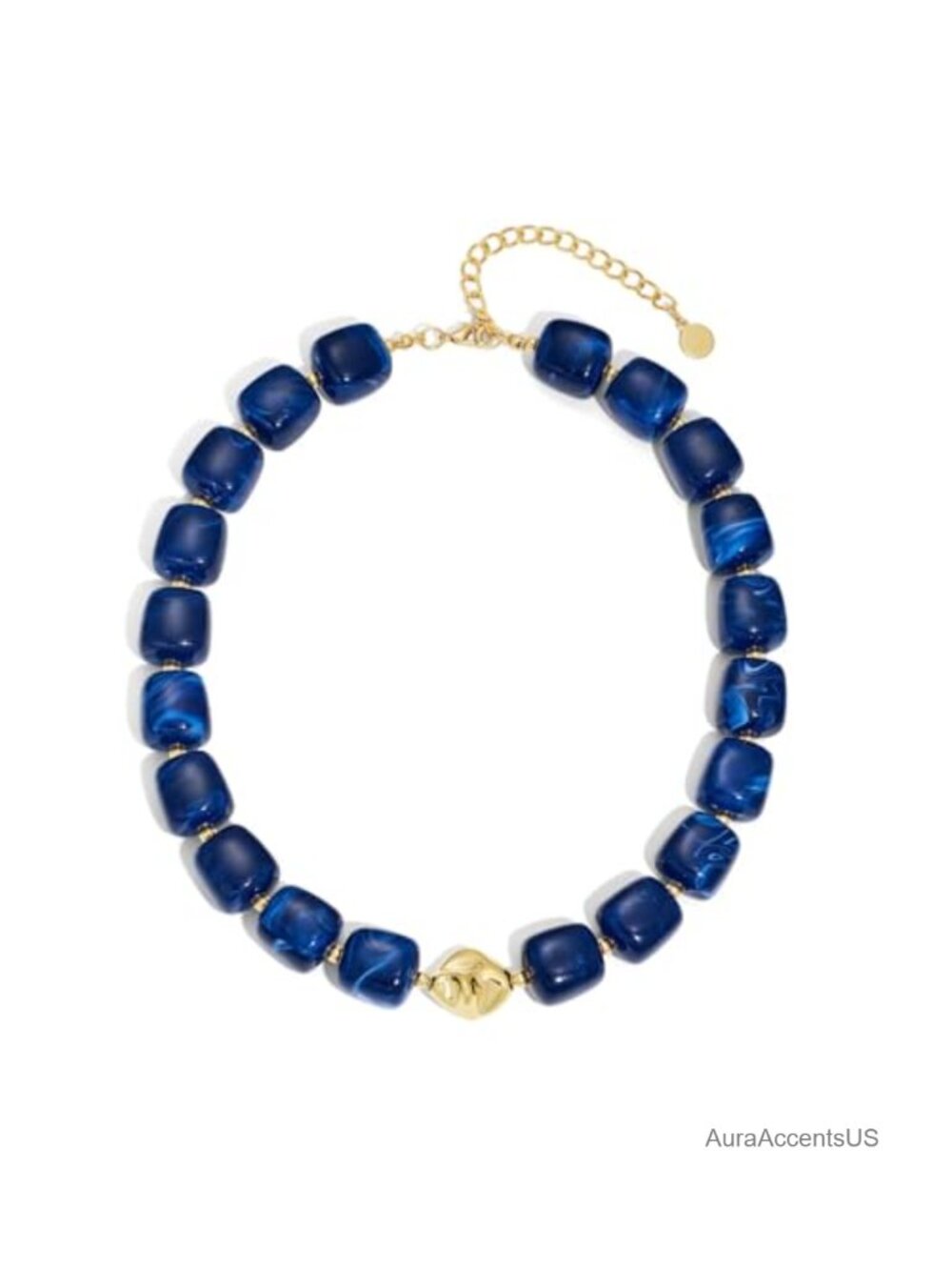Chunky Resin Beaded Necklace Statement Layering Jewelry